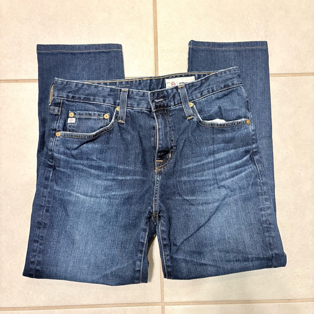 AG Adriano Goldschmeid Womens Ex-Boyfriend Mid
Rise Slouchy Slim 32R - Picture 2 of 6